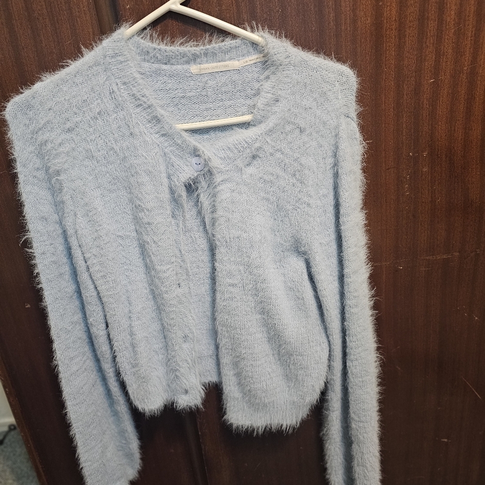 Uo Fuzzy Blue Sweater size L